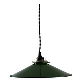 Ancienne suspension emaillee conique industriel