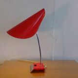 By Josef Hurka for Napako 1960 red desk lamp
