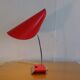 By Josef Hurka for Napako 1960 red desk lamp