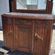 Art Deco sideboard in solid oak – Marble & mirror