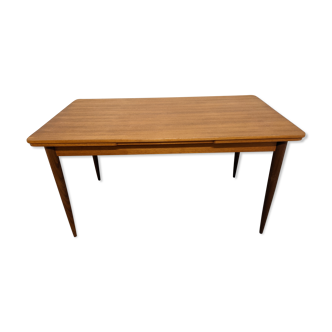 Scandinavian teak table with extension cords from the 60s