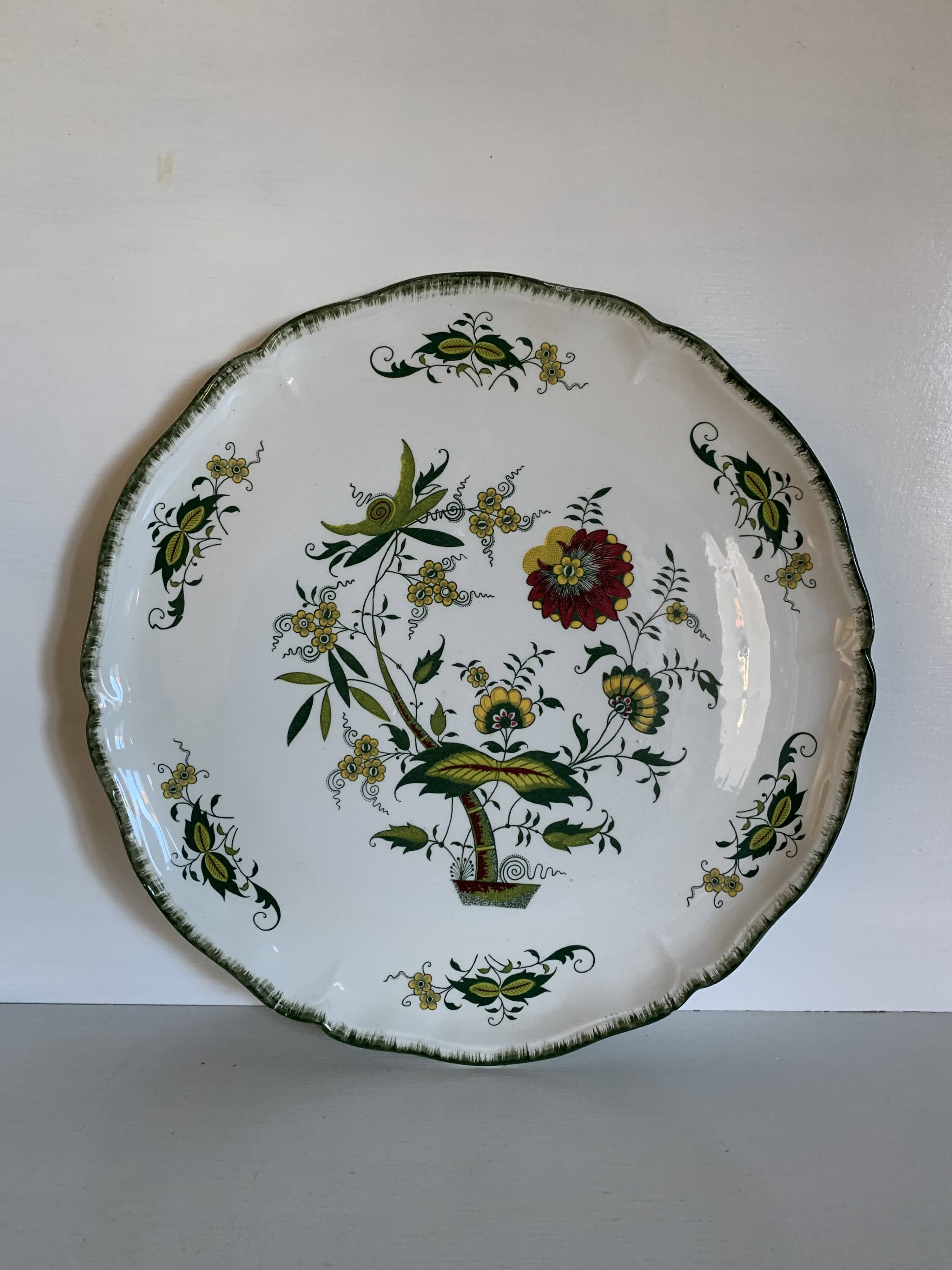 Large earthenware dish Digoin Sarreguemines