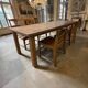 XL vintage solid wood dining table / farmhouse table