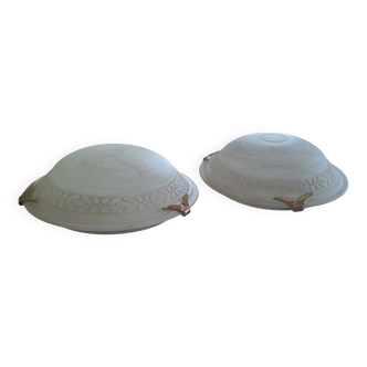Set of 2 vintage wall/ceiling lights