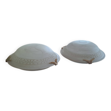 Set of 2 vintage wall/ceiling lights