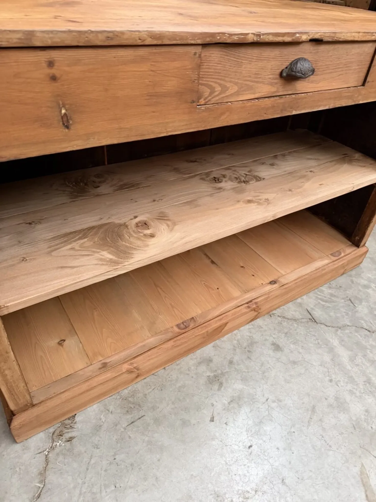 Pine counter from the early 20th century.