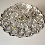 Lead crystal glass cake plate on foot by Nachtmann - Vintage