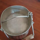 Vintage complete aluminum milk jug milk can
