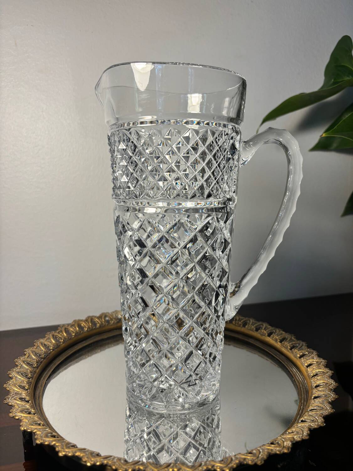 Bohemian crystal jug
