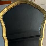 Miroir et console en bois doré