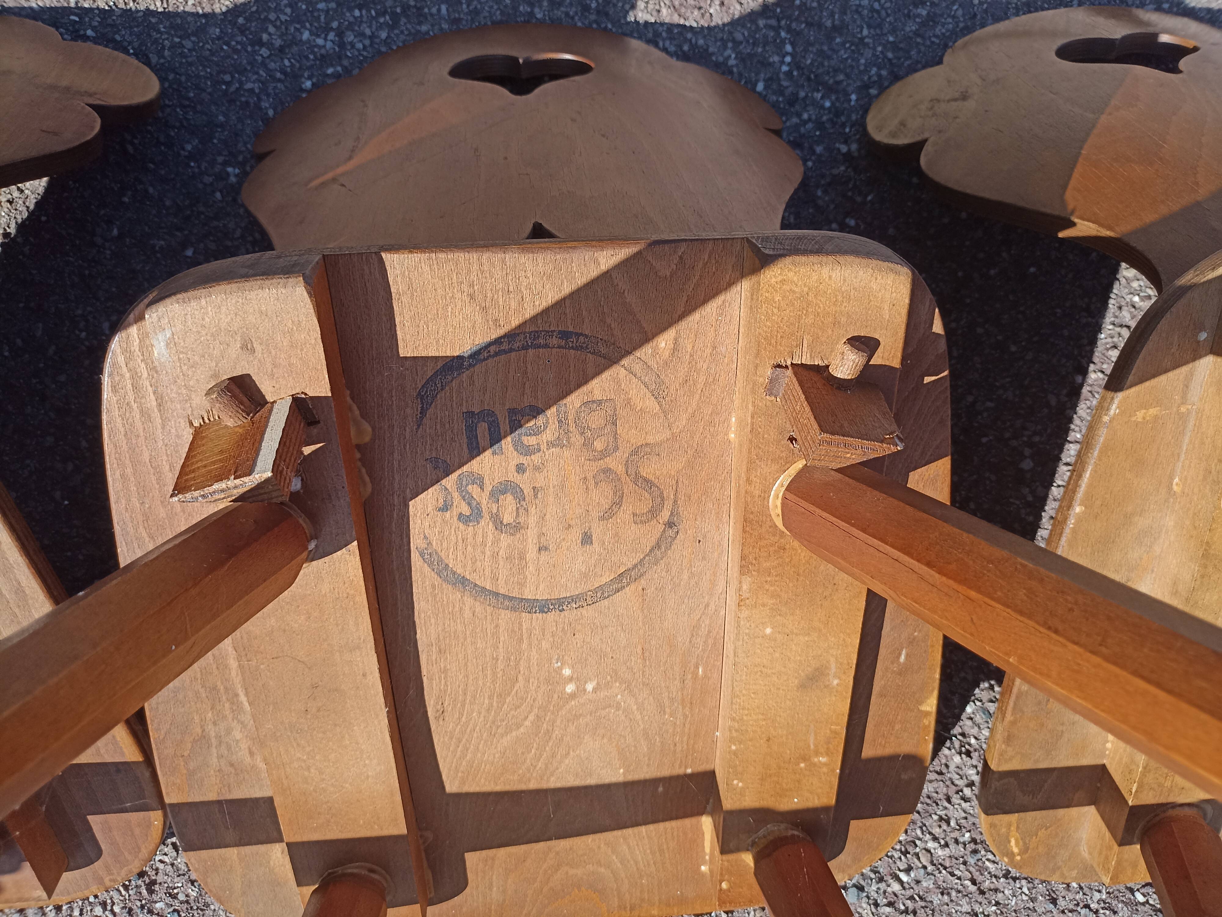 Lot 8 chairs bistro brasserie chalet mountain deco