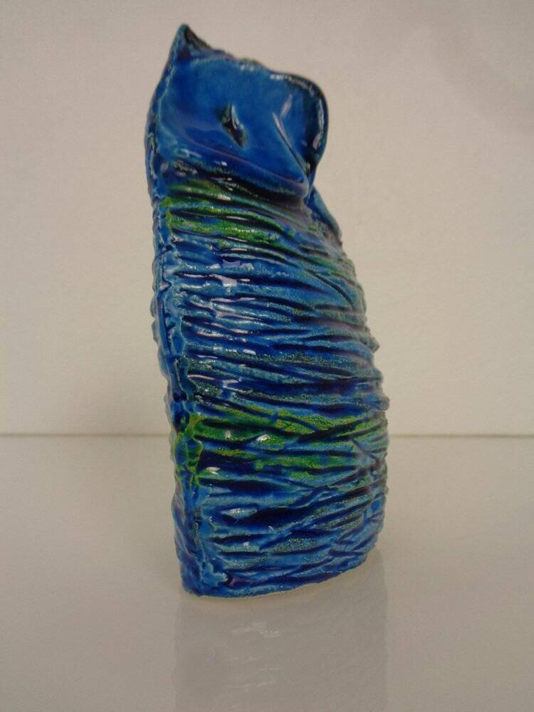 Ceramic Rimini Blu Owl by Aldo Londi for Bitossi, 1960s