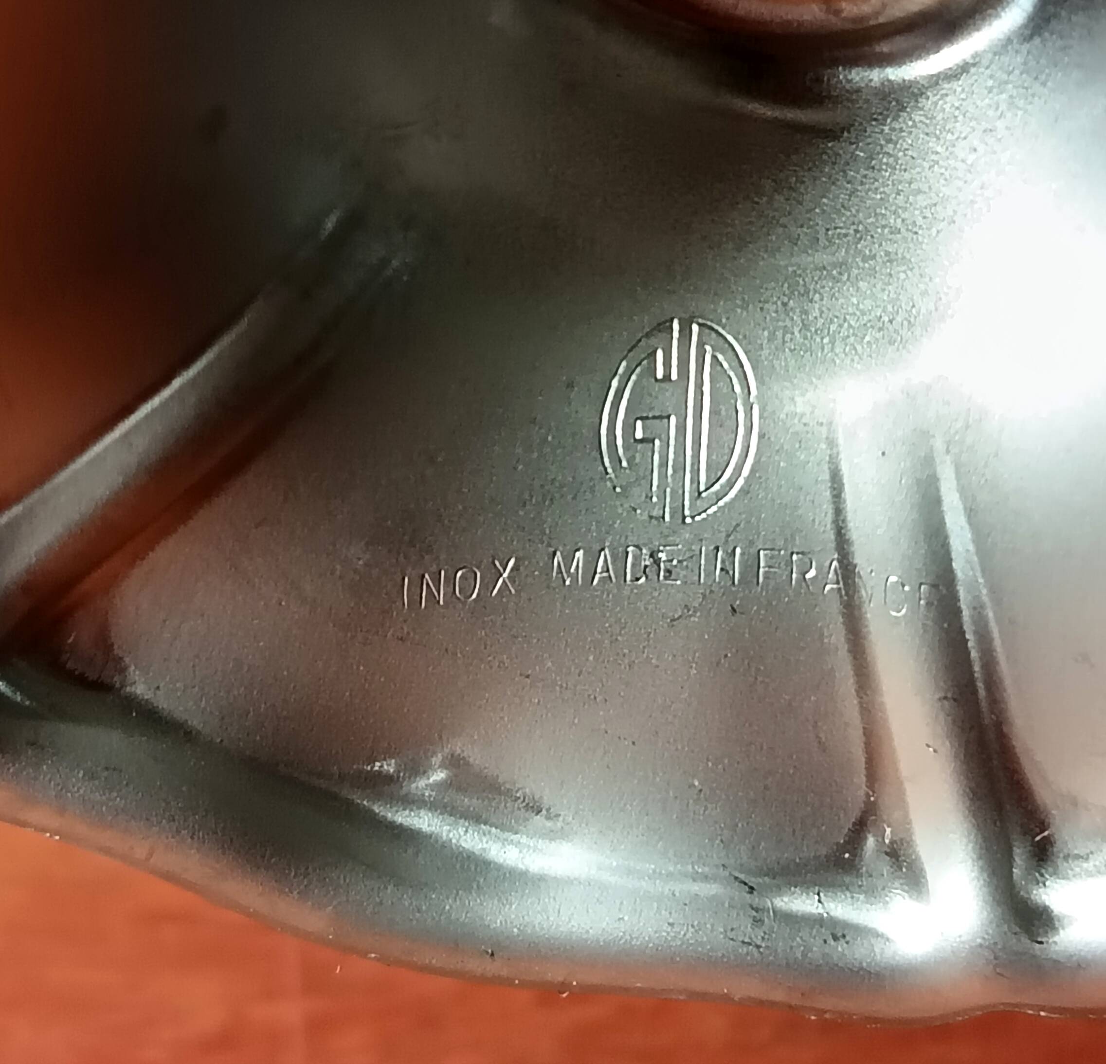 6 Guy Degrenne ice cream cups and spoons, Louis XV model