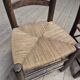 Pair of rustic country mountain straw chairs, old 1950s