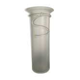 Vintage frosted glass vase 70s