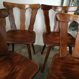 Set of 6 all-wood bistro chairs