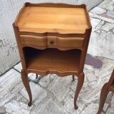 Pair of Louis XV style bedside tables in solid wood