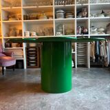 Tomotom table in wood and green metal by Bernard Holdaway, 1960