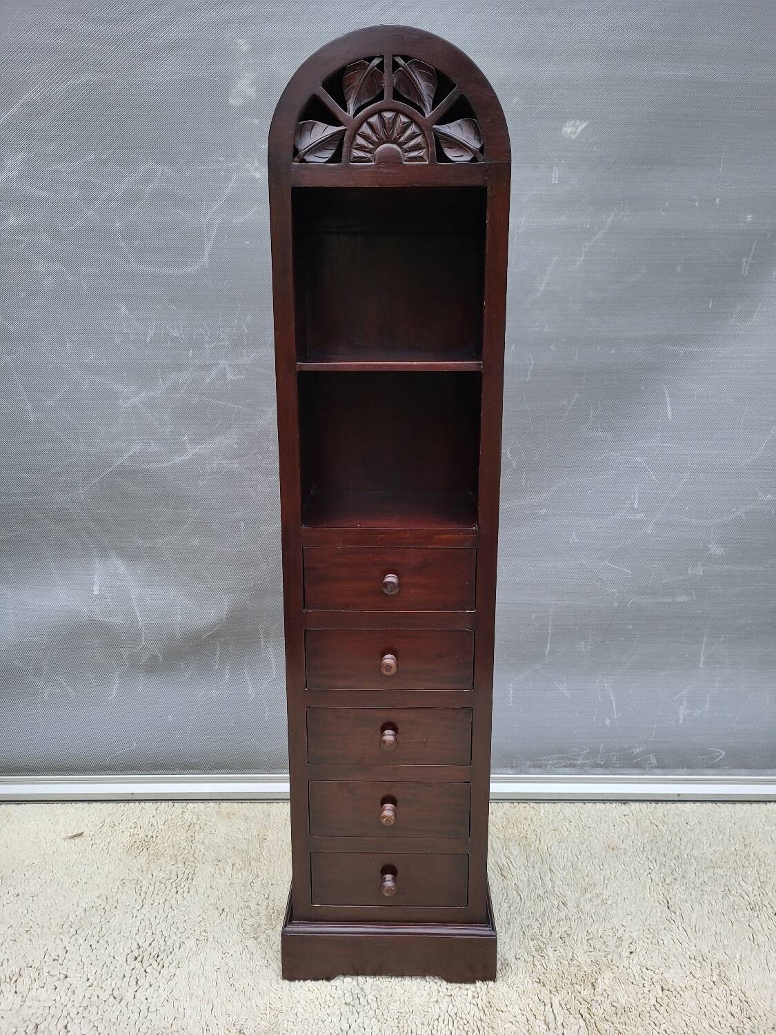 Vintage colonial column bookcase