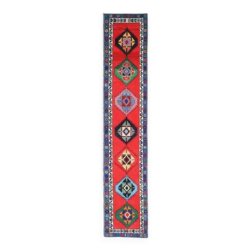 Vintage Turkish Oushak Handmade Wool Cotton Red Runner Rug 77x420