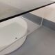 Vintage Italian square illuminated coffee table in glass and plexiglass