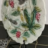 Plate in slip with birds late nineteenth