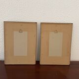 Two small framed prints representing Nantes