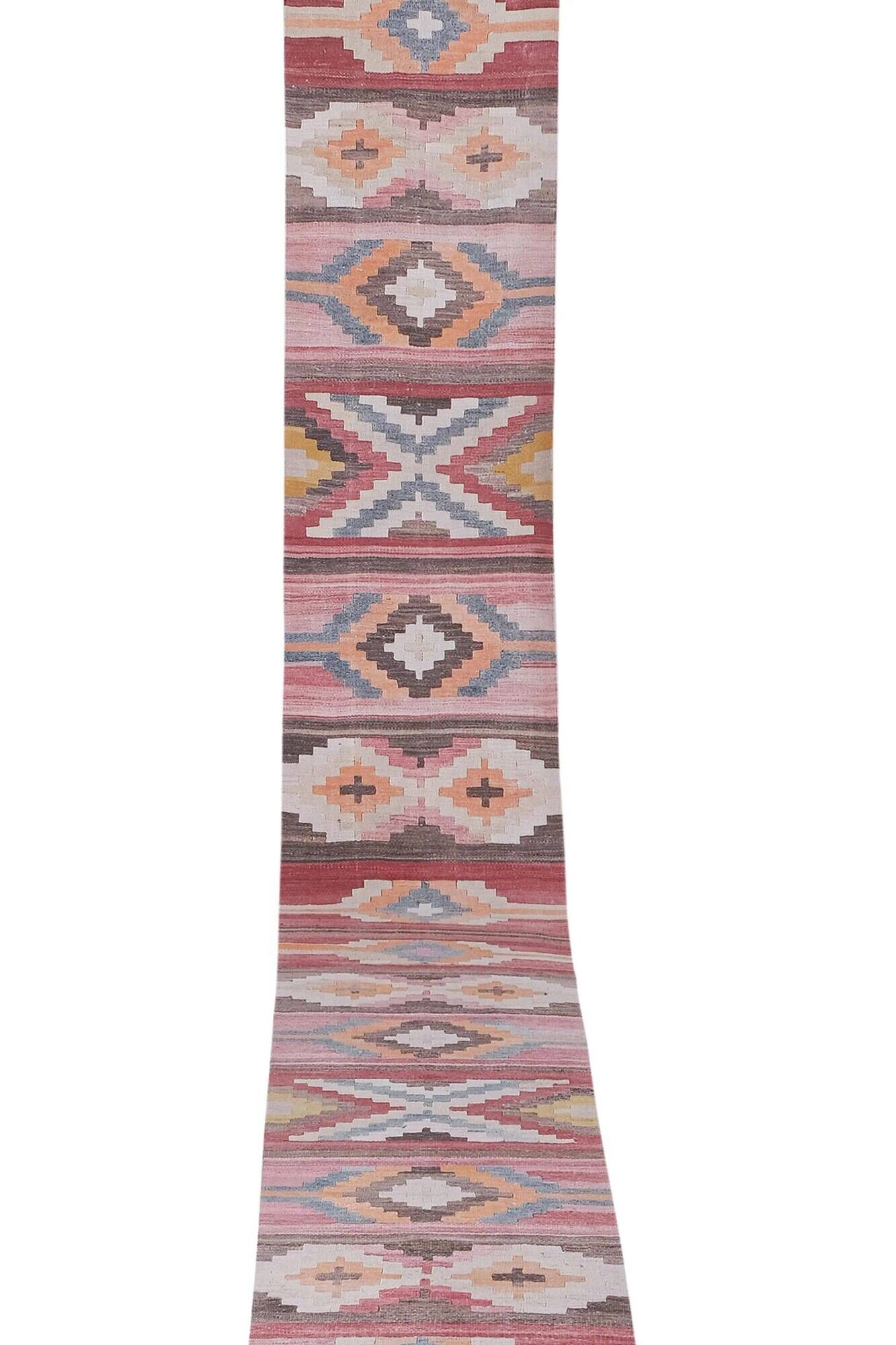 Vintage Turkish hallway rug 75x660 cm