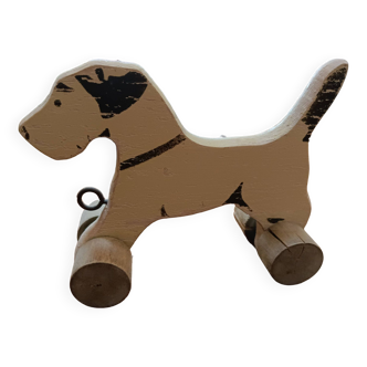 Wooden dog to pull
