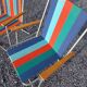 2 folding armchairs camping or beach vintage 1970