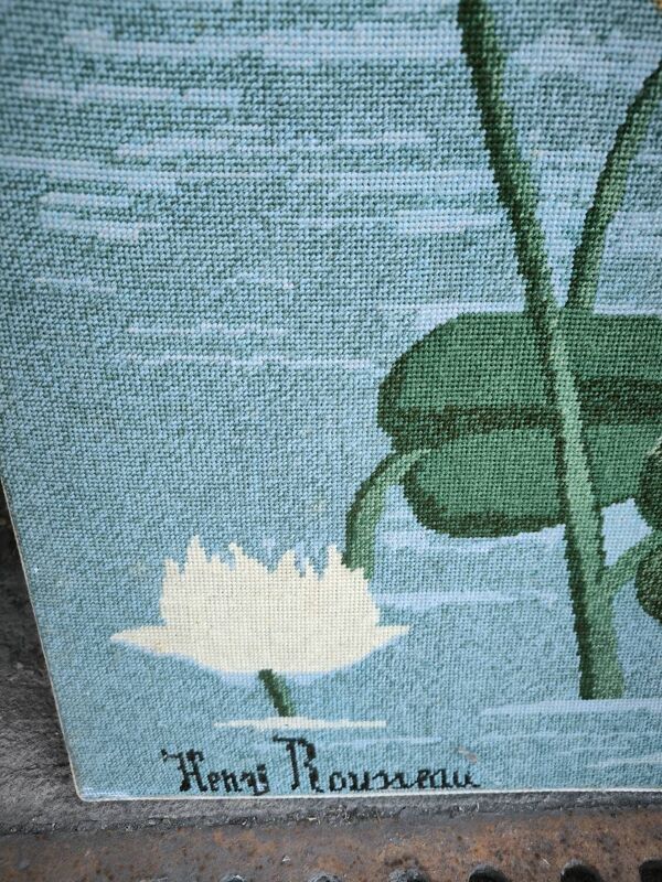 Tapisserie scène lacustre par Henri ROUSSEAU