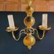Pair of brass wall lights