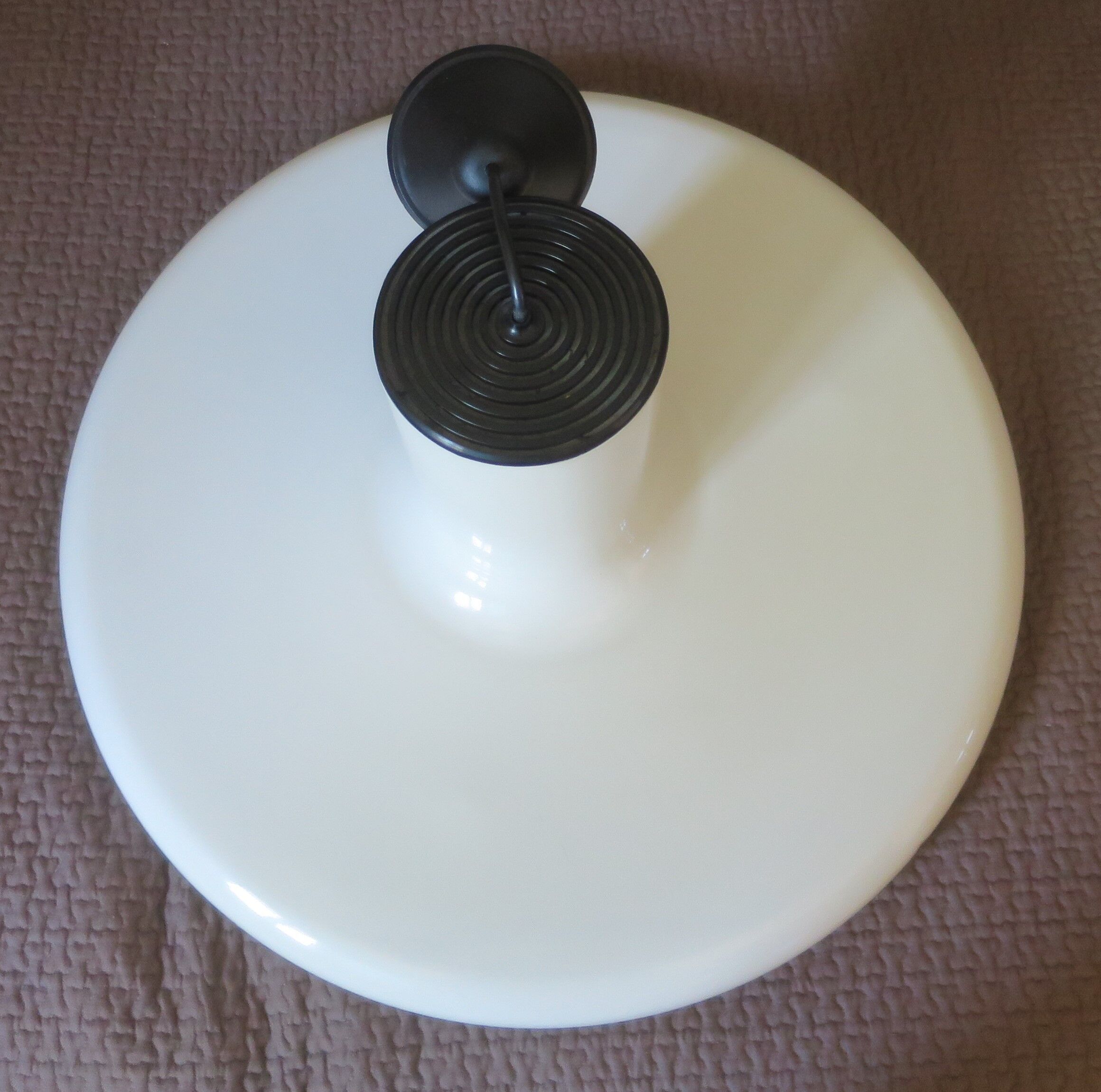 Suspension Lita white lacquered metal XL 60 cm