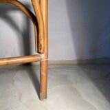 Vintage rattan chair with cane backrest - Bohemian style