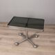Table vintage années 70 en métal chromé design allegri