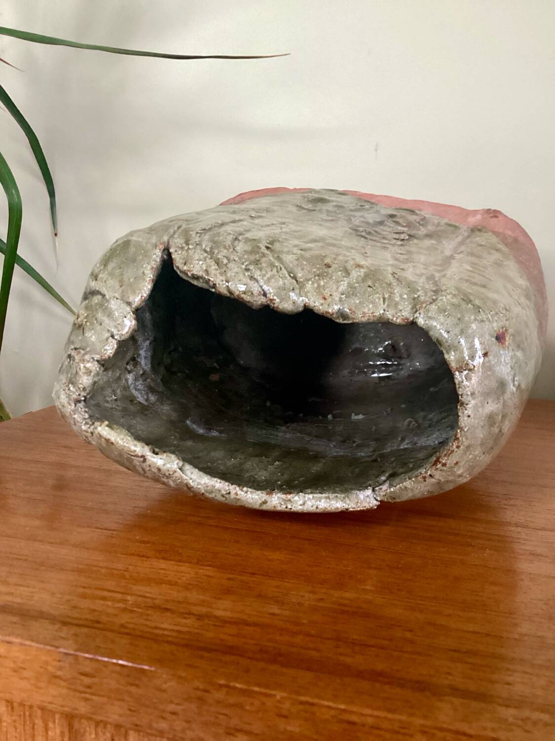 Glazed terracotta vase