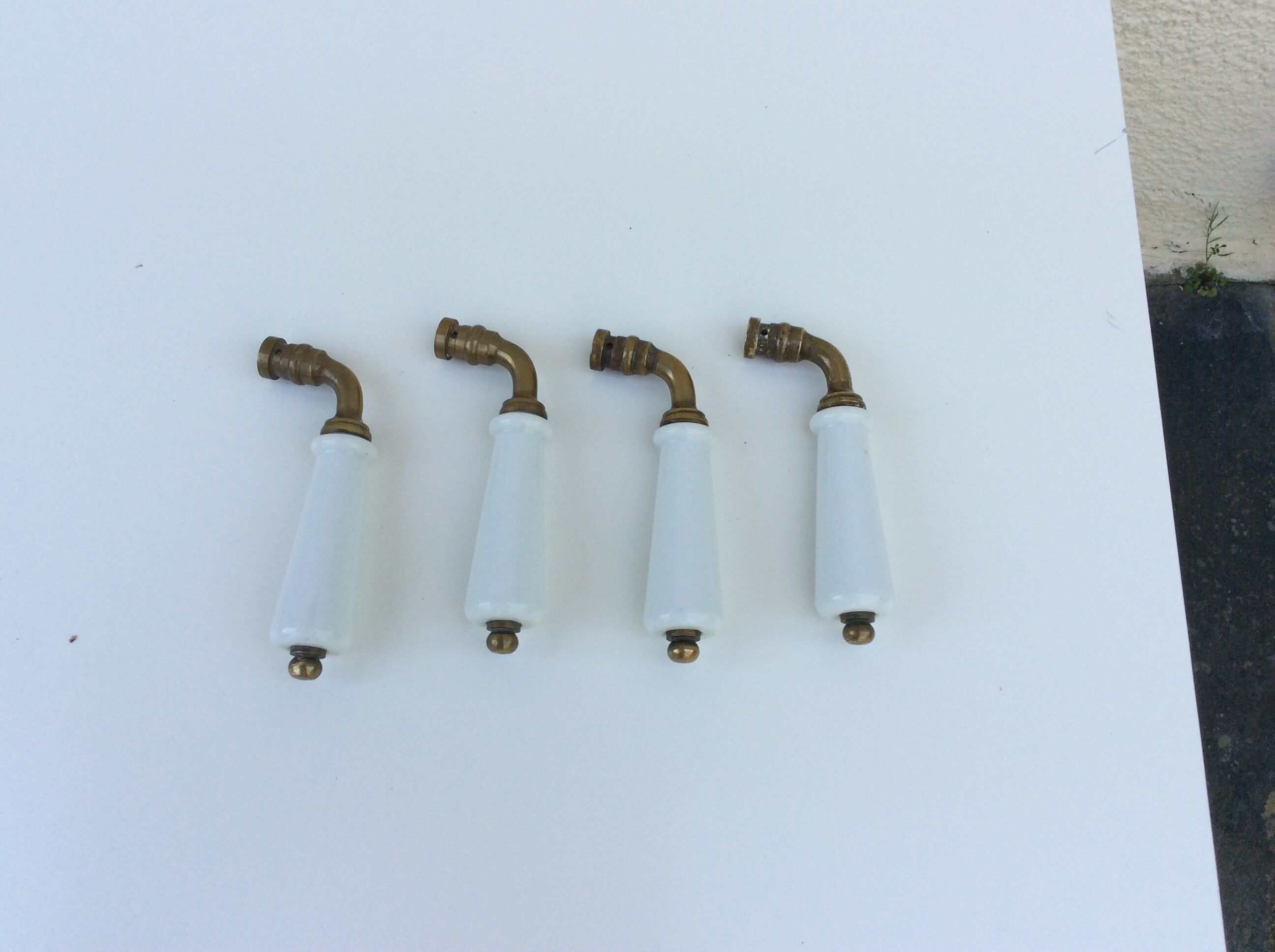 Antique porcelain door handles