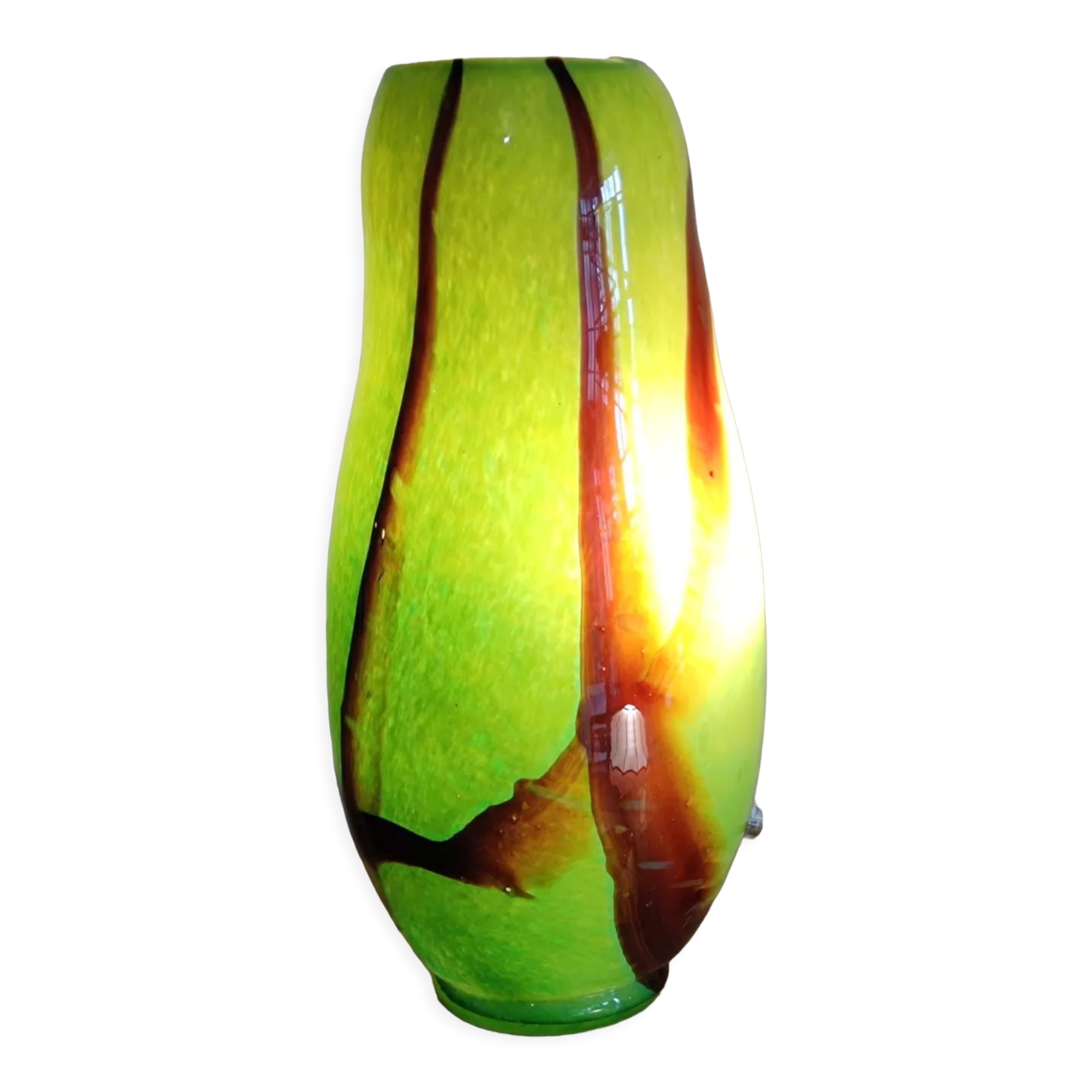 Old glass lamp Murano Italy signed F.Silviy