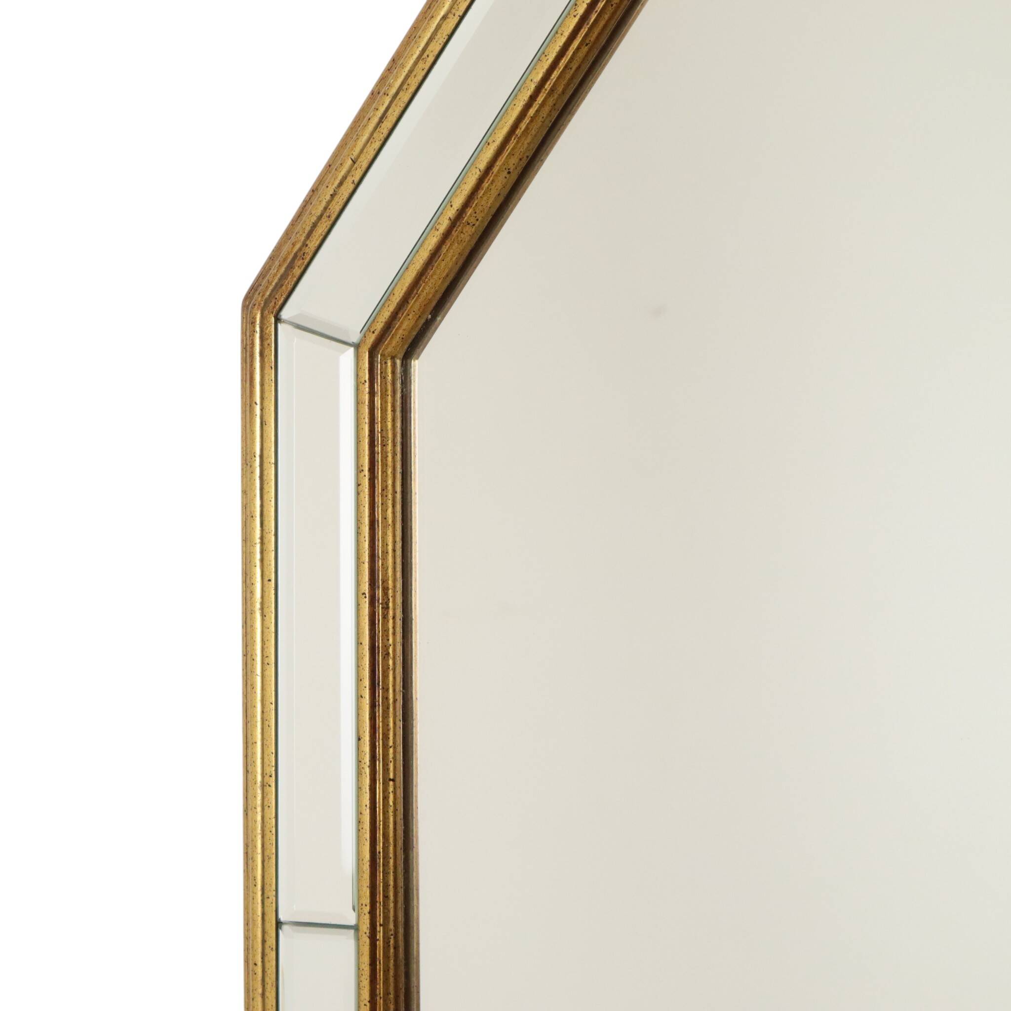 Grand miroir octogonal Deknudt, style Hollywood Regency