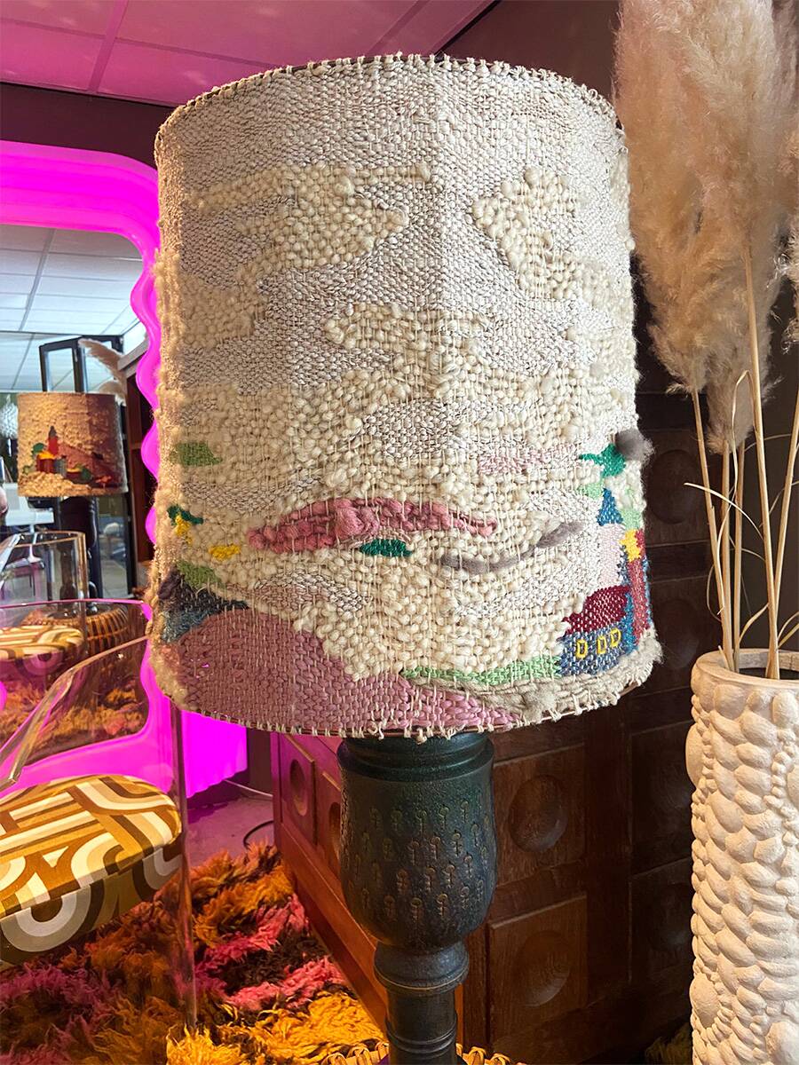 Italian vintage ceramic table lamp Bitossi XL Aldo Londi