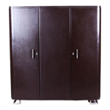 Restored triple-door wardrobe by mücke - melder, lacquered wood, czechia, 1930s