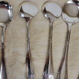 6 silver-plated metal spoons