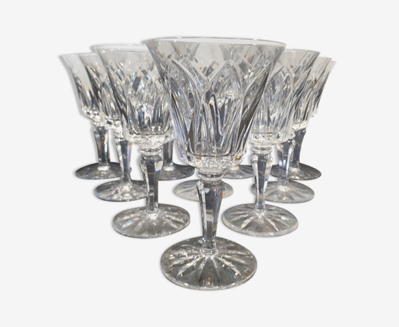 Cristal de saint louis, série de 10 verres à eaux, modèle camargue