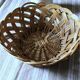 Large vintage woven wicker basket