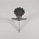 Brutalist column flower support, hand-forged and cut with a blowtorch, one of a kind.