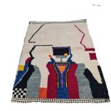 Handmade wool Berber rug 150 X 100 CM