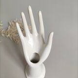 Soliflore main porcelaine