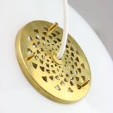 Italian White Medusa Pendant Brass Edition by Luigi Massoni for Guzzini, 1970s