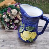 Pitcher blue decoration lemon