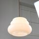 Mid-century italian brass and opaline cloud pendant lamp
